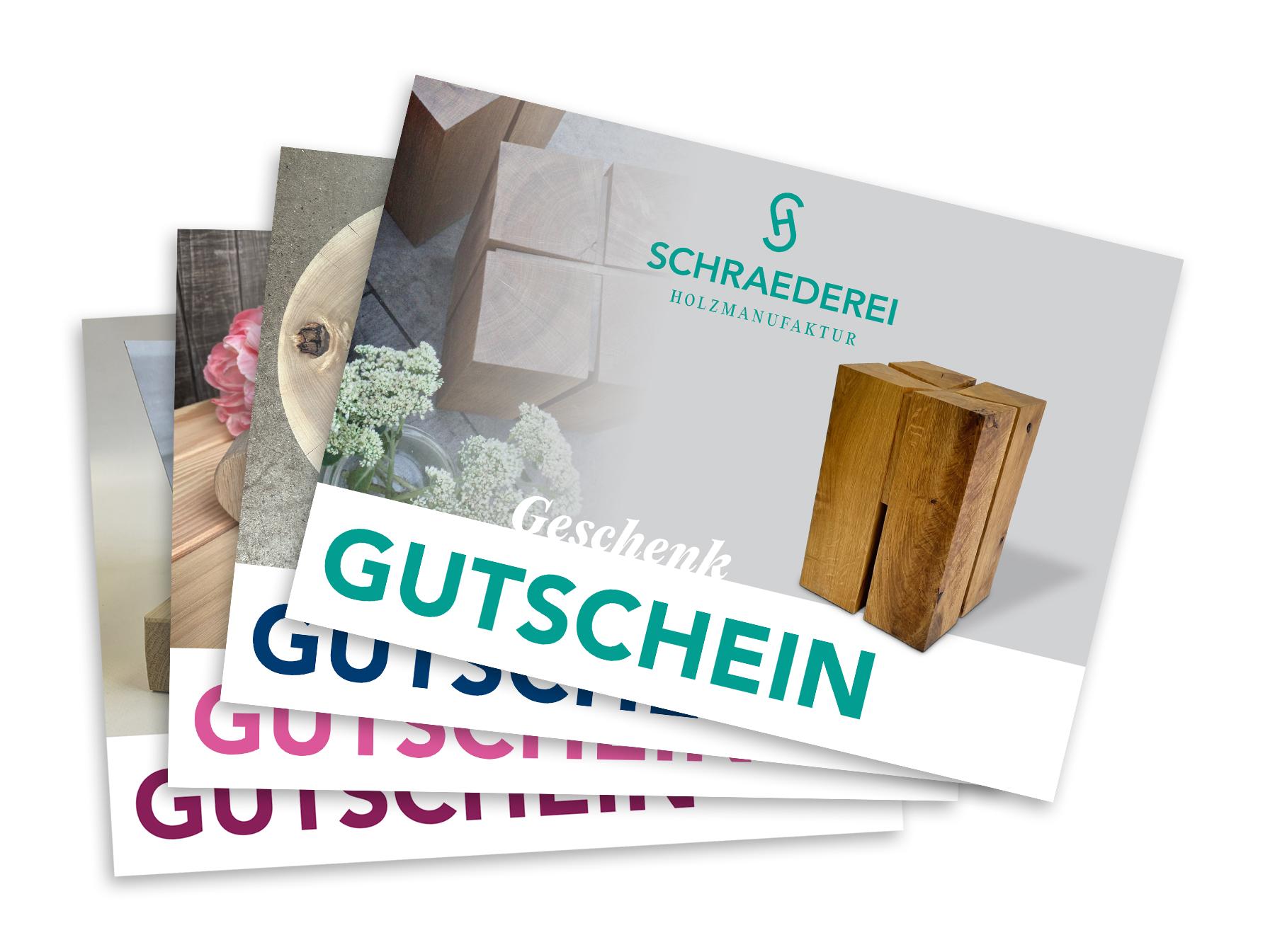 Gutschein Schraederei Holzmanufaktur