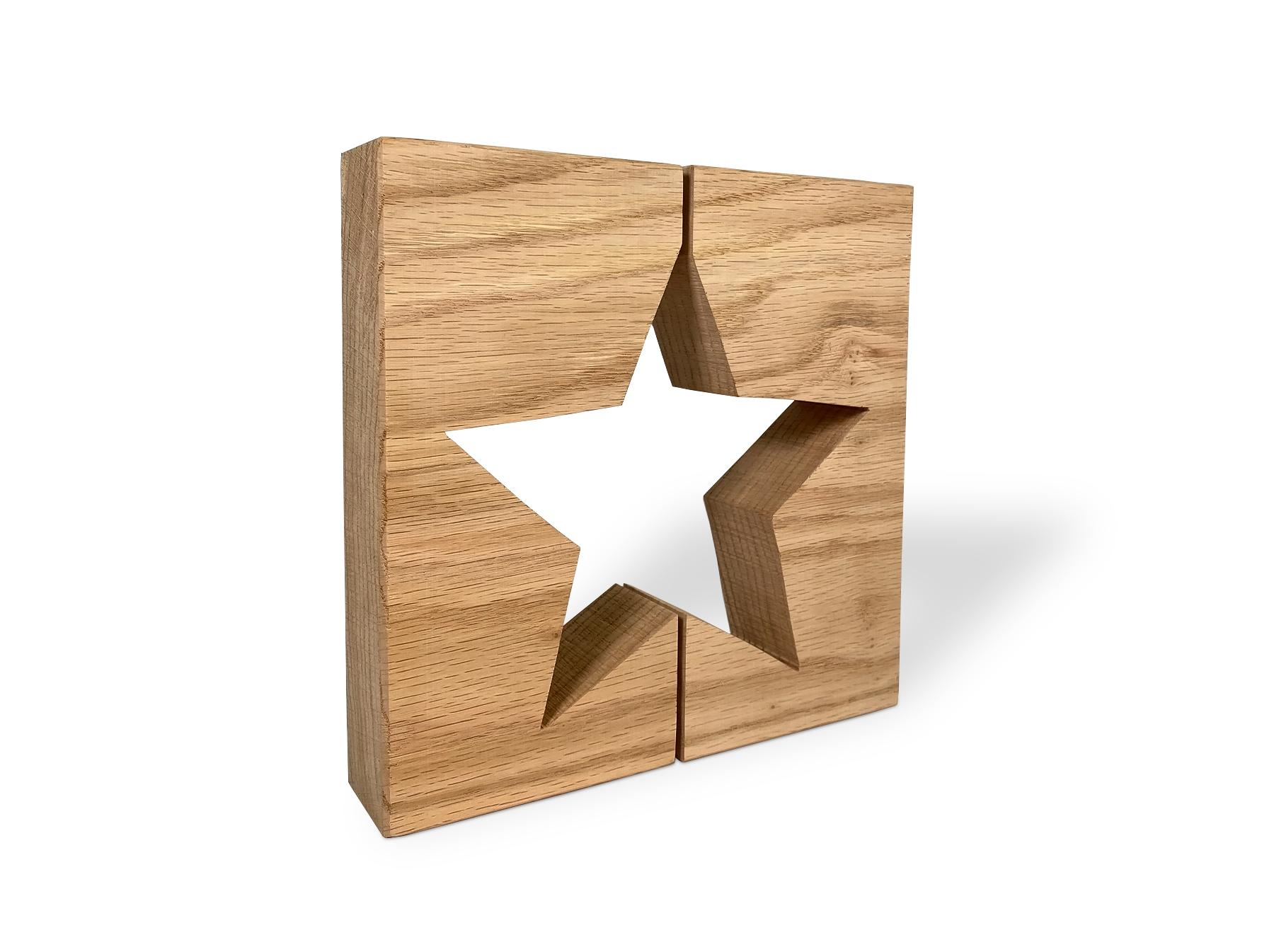 Holzstern 2-teilig