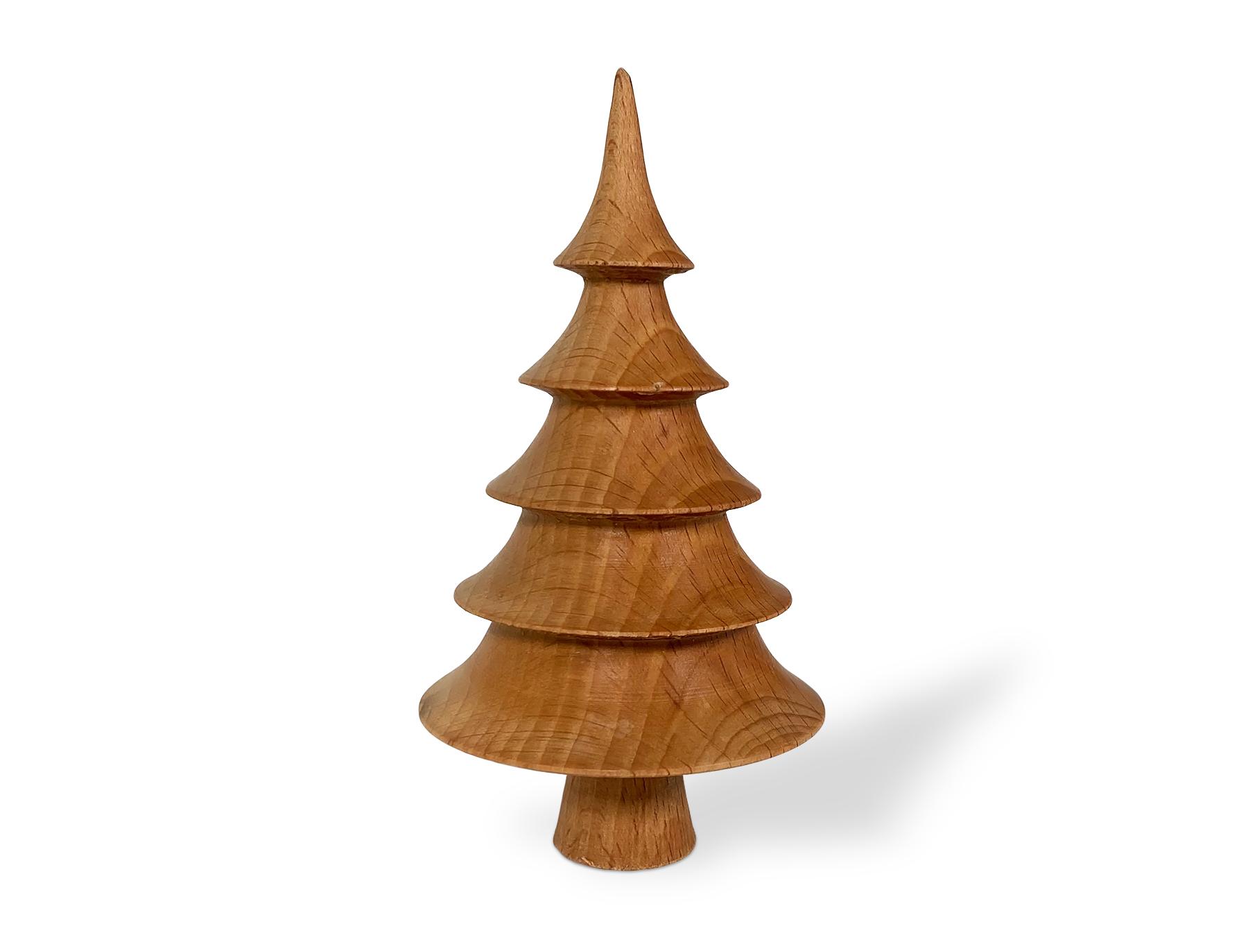Tanne 29 cm handgedrechselt - 5-stufig, Natur