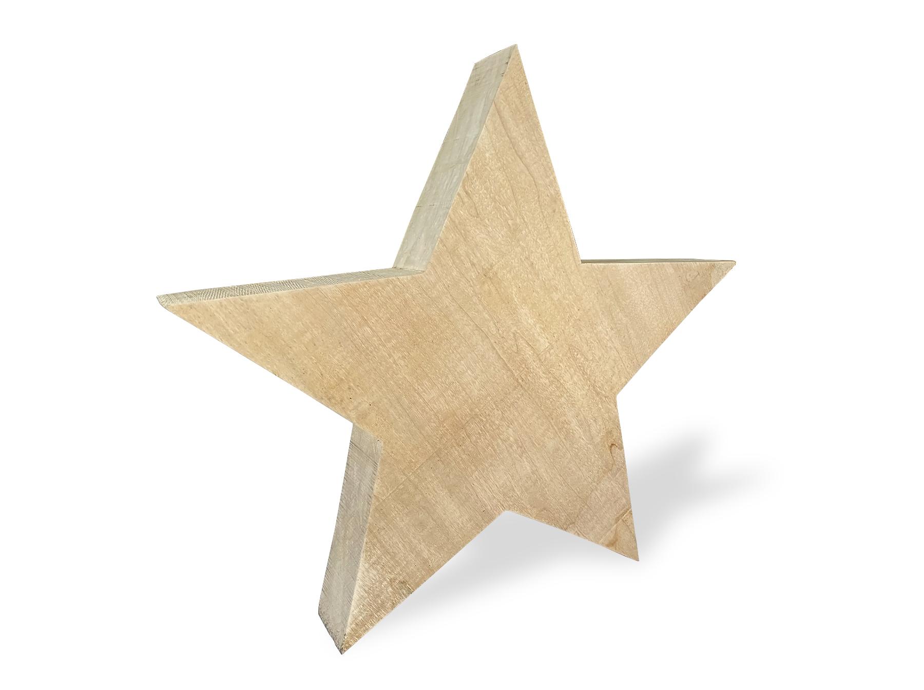 XXL-Stern aus Massivholz in 70 cm