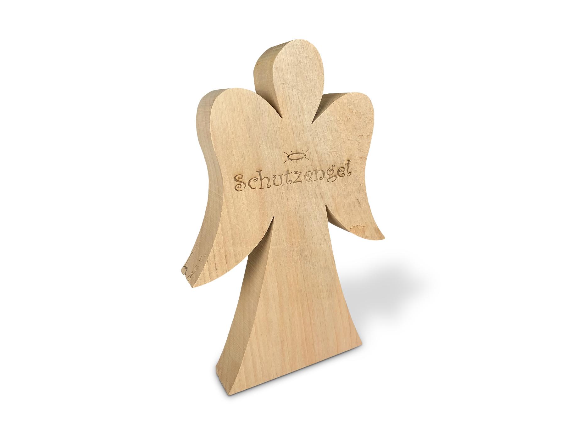 Handgefertigter Schutzengel aus Holz