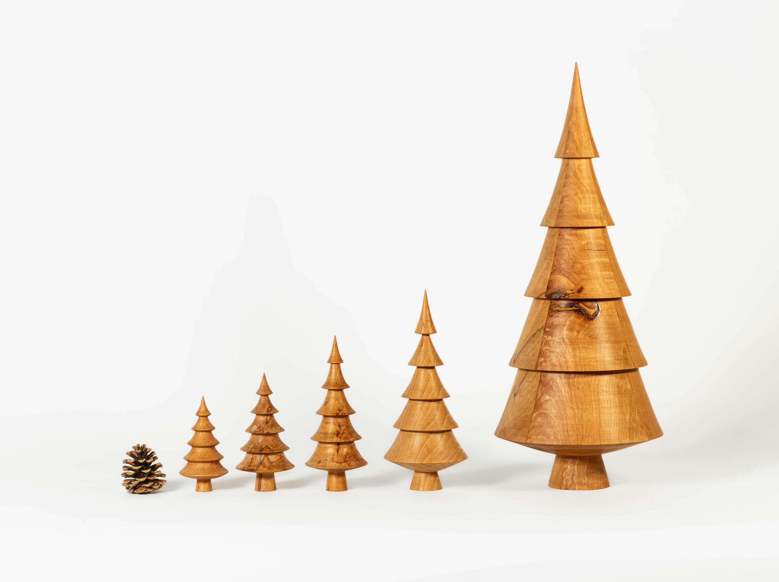 Tanne handgedrechselt aus Buche - 40 cm – Bild 3