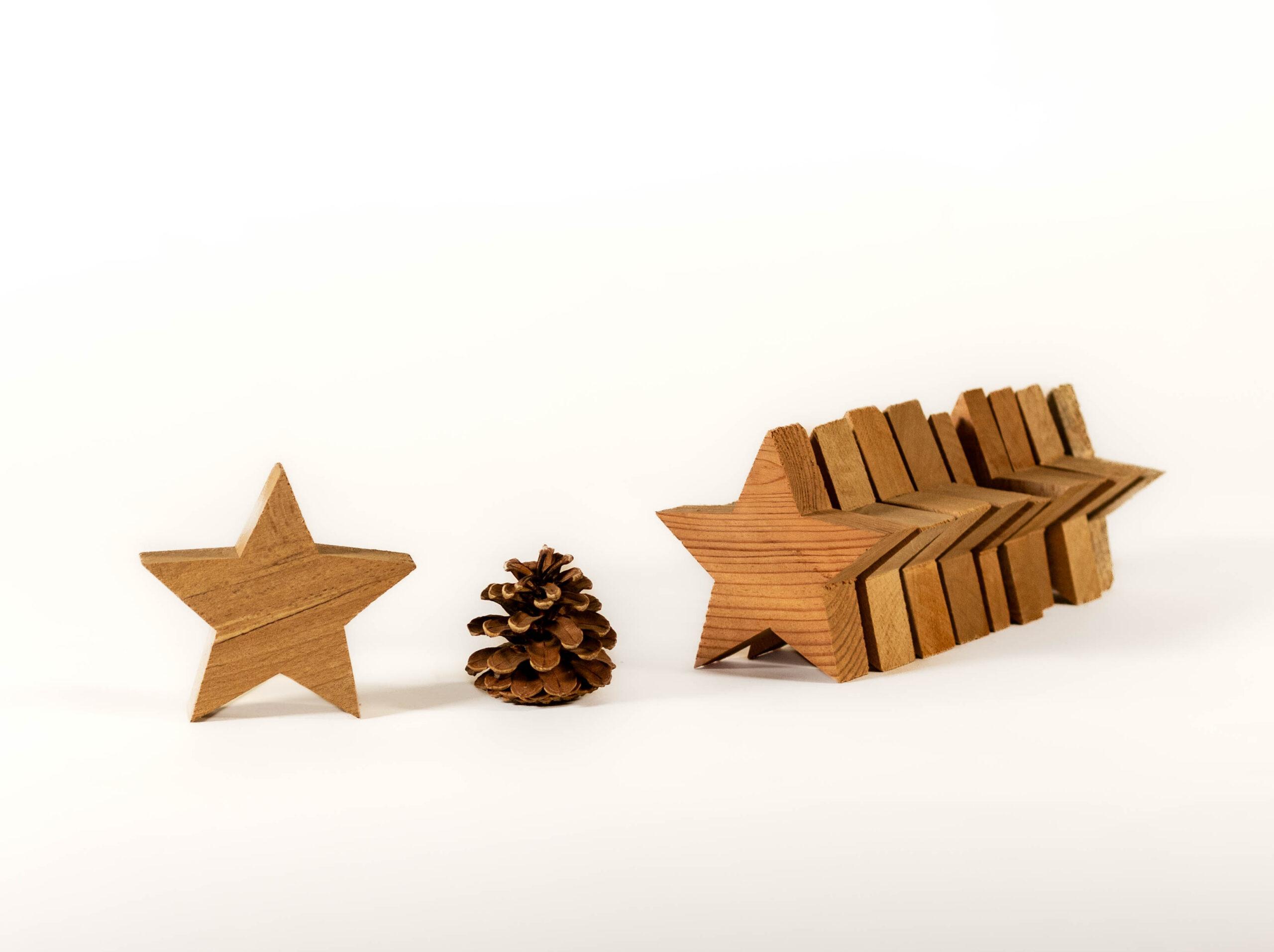 Massivholzsterne Dekosterne Weihnachtsdeko