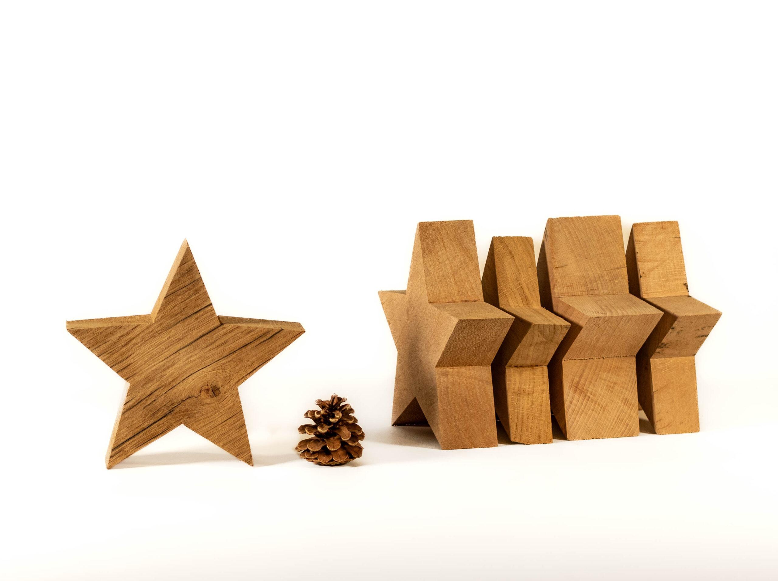 Massivholzsterne Dekosterne Weihnachtsdeko