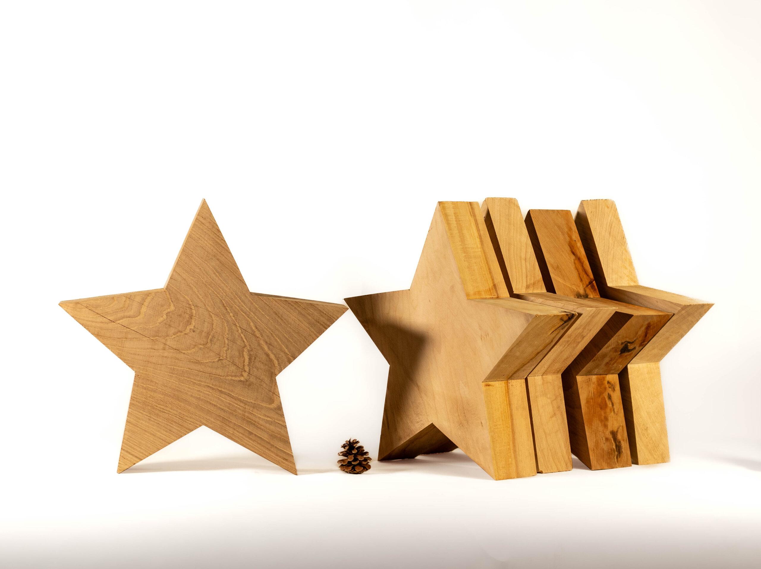 Massivholzsterne Dekosterne Weihnachtsdeko