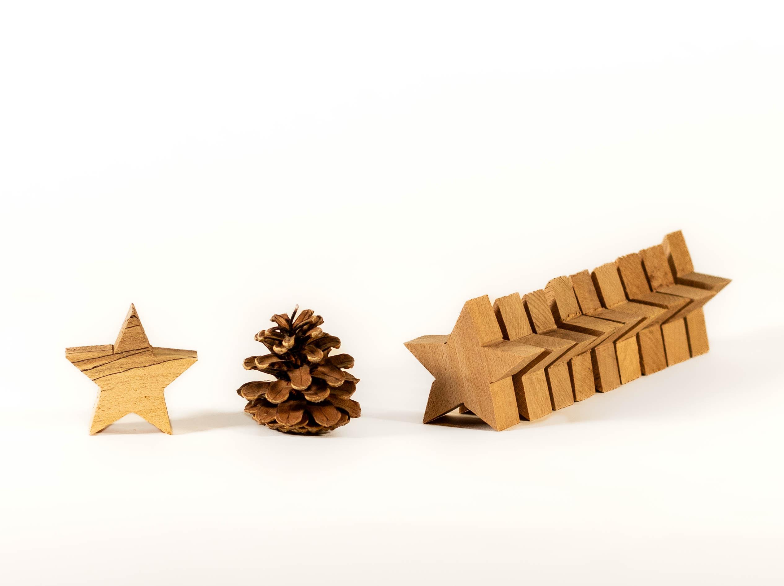 Massivholzsterne Dekosterne Weihnachtsdeko