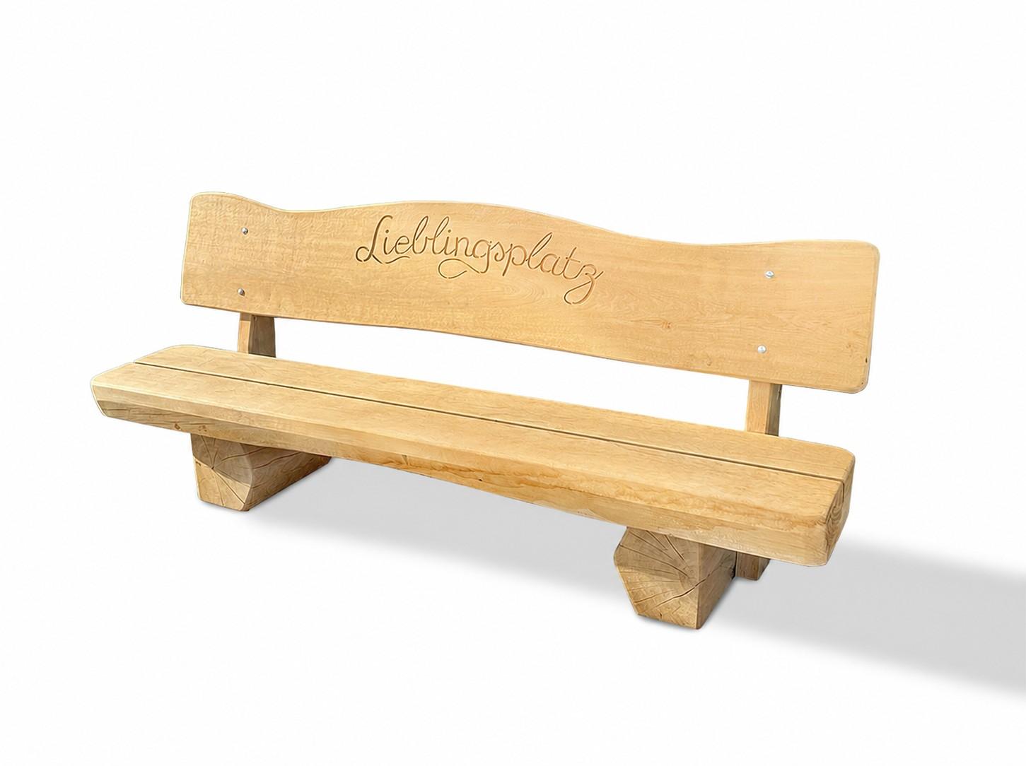 Eichenbank PAULA mit Rückenlehne