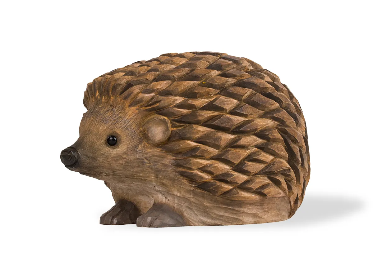 Holzfigur Igel - handgeschnitzt